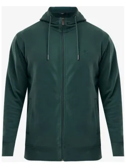 Sweatjacke in Dunkelgrün
