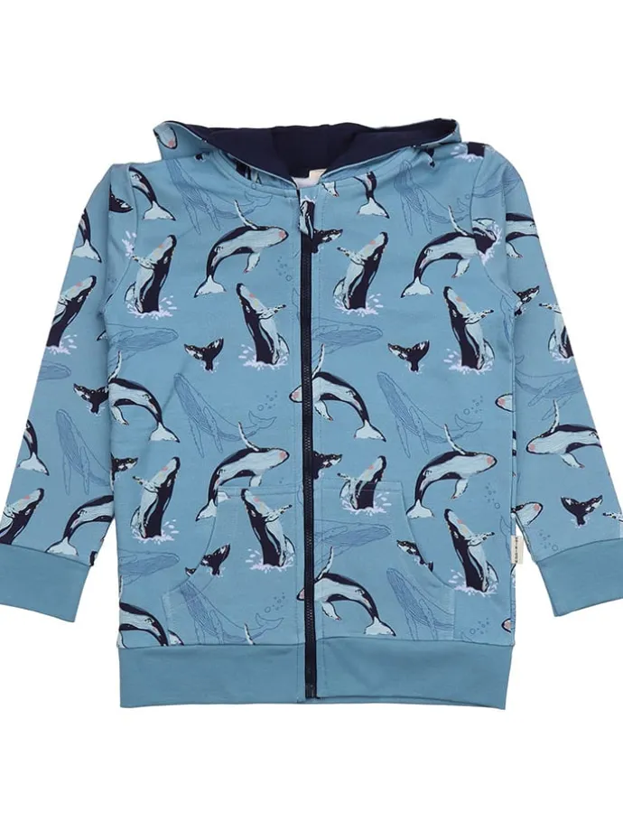 Sweatjacke in Hellblau