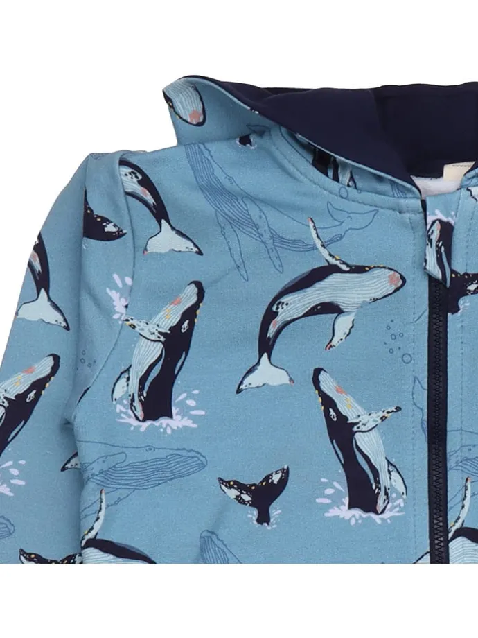 Sweatjacke in Hellblau