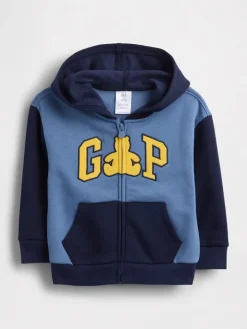 Sweatjacke in Hellblau/ Dunkelblau
