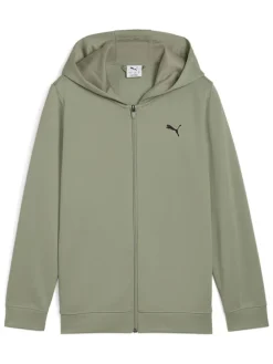 Sweatjacke in Oliv