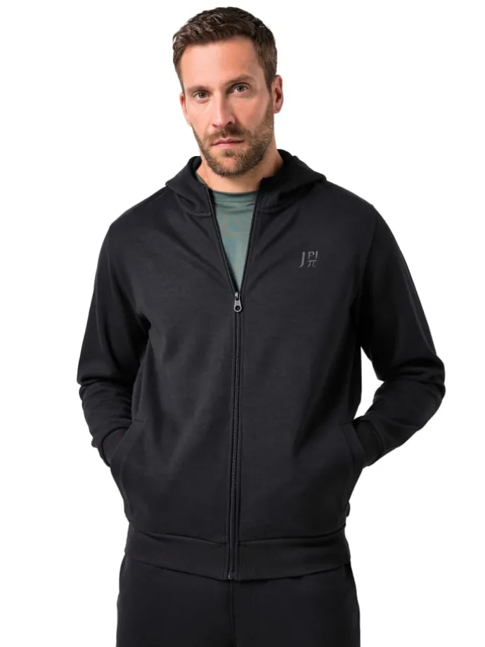 Sweatjacke in schwarz
