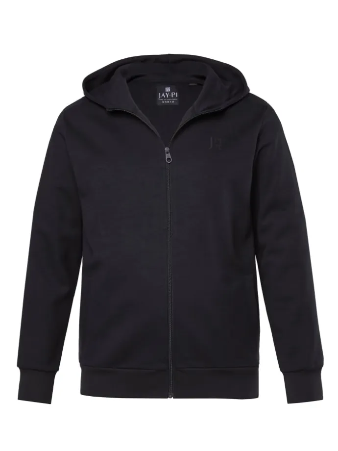 Sweatjacke in schwarz