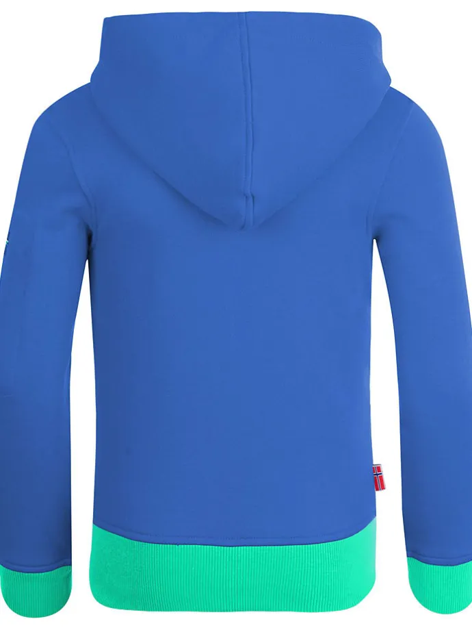 Sweatjacke "Sortland" in Blau/ Grün