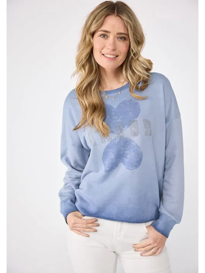 Sweatshirt "Cyrene" in Hellblau