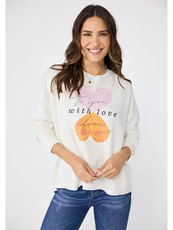 Sweatshirt "Cyrene" in Weiß