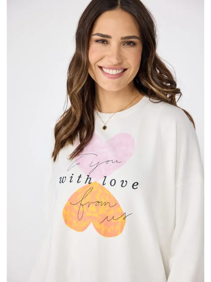 Sweatshirt "Cyrene" in Weiß