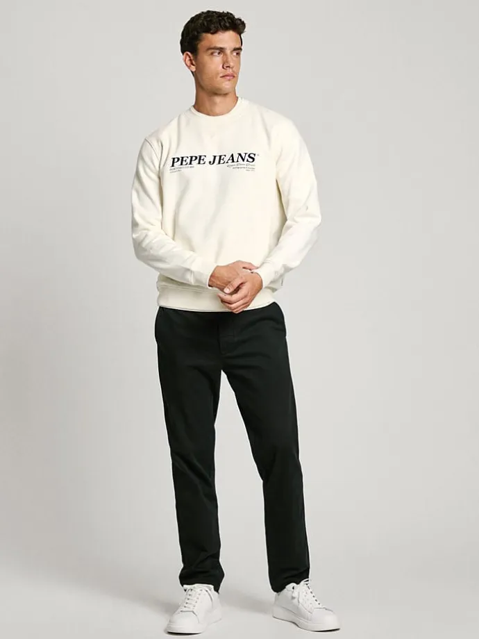 Sweatshirt "Dylan" in Creme