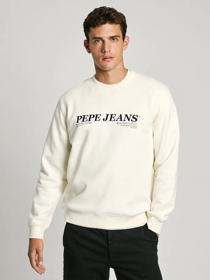 Sweatshirt "Dylan" in Creme