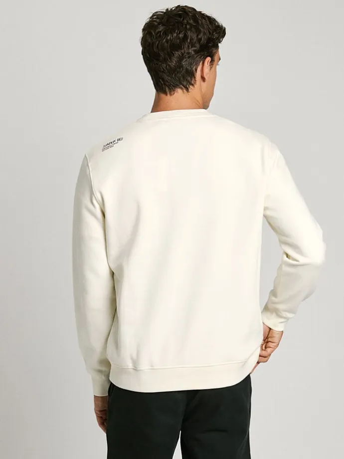 Sweatshirt "Dylan" in Creme