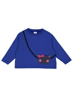 Sweatshirt "Hello cat" in Blau