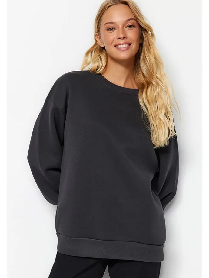 Sweatshirt in Anthrazit