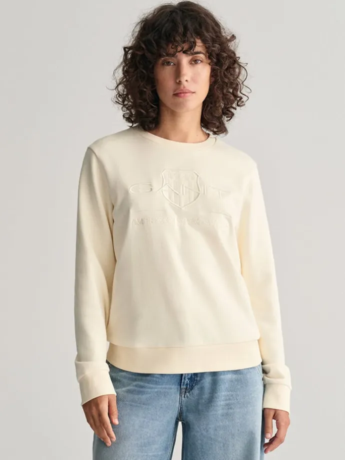 Sweatshirt in Creme