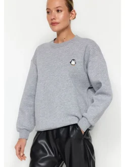 Sweatshirt in Grau