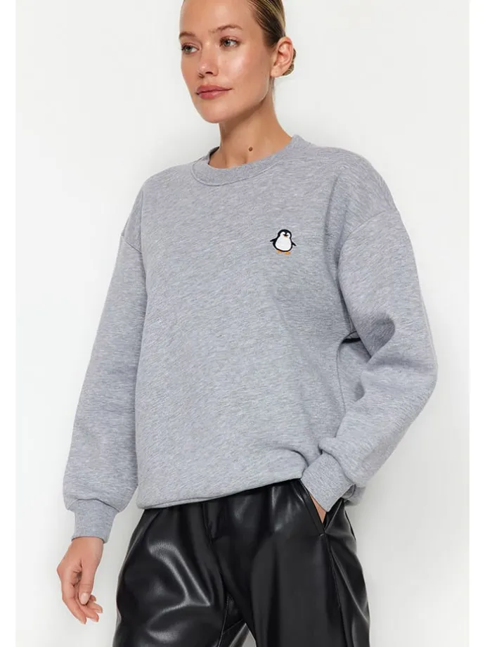 Sweatshirt in Grau