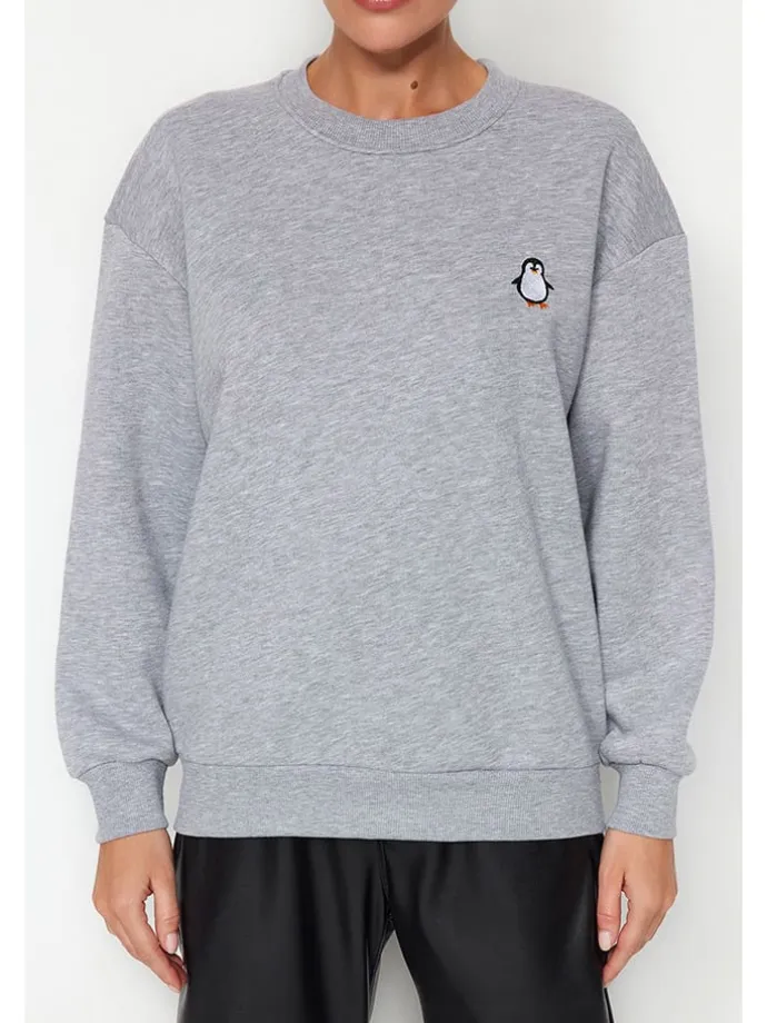 Sweatshirt in Grau