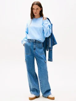 Sweatshirt in Hellblau
