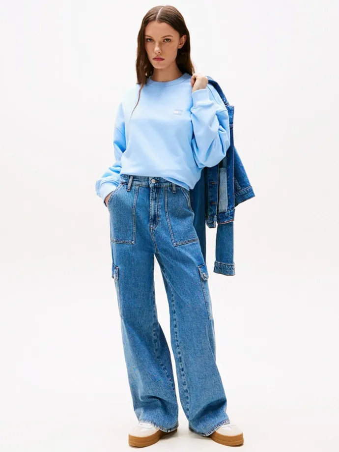Sweatshirt in Hellblau