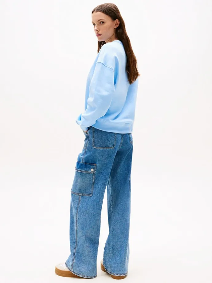 Sweatshirt in Hellblau