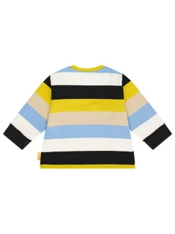 Sweatshirt in Hellblau/ Gelb/ Creme