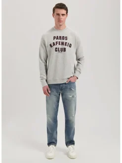 Sweatshirt in Hellgrau