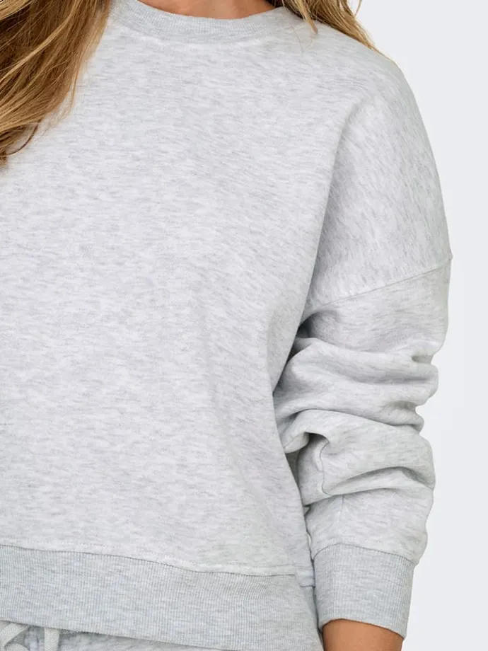 Sweatshirt in Hellgrau