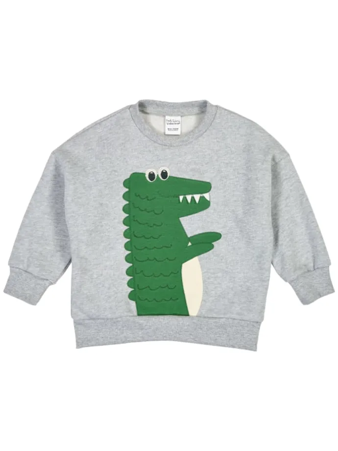 Sweatshirt in Pale greymarl
