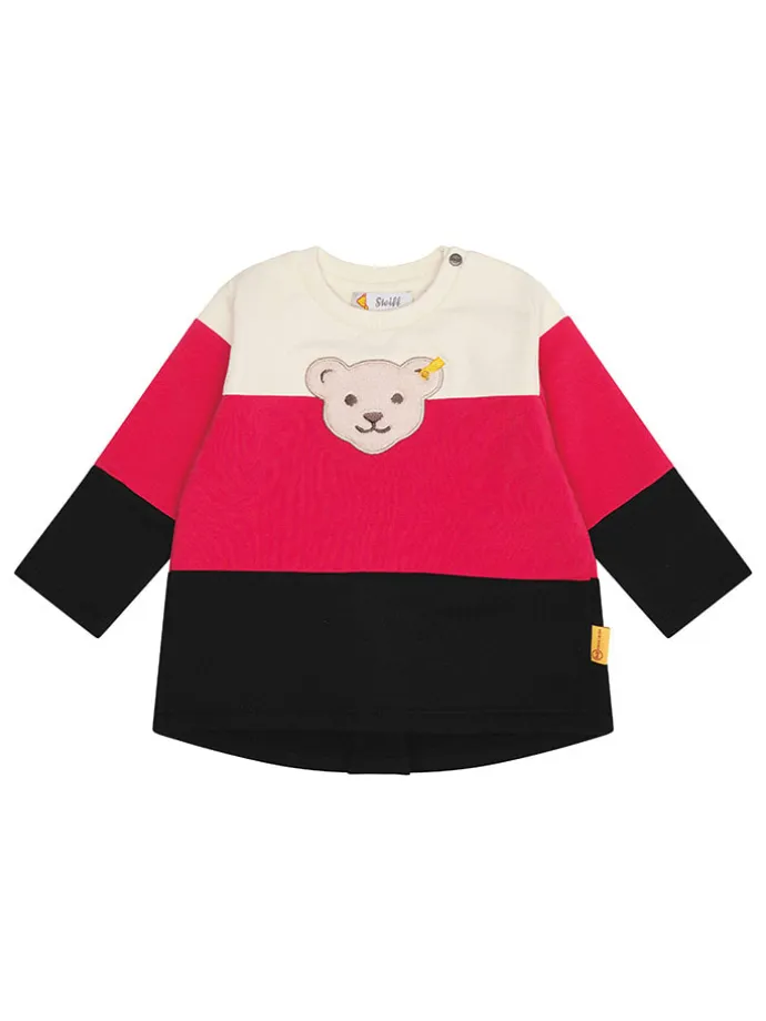 Sweatshirt in Pink/ Creme/ Schwarz