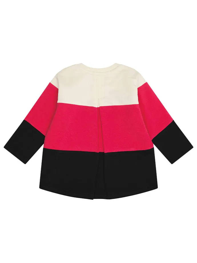 Sweatshirt in Pink/ Creme/ Schwarz