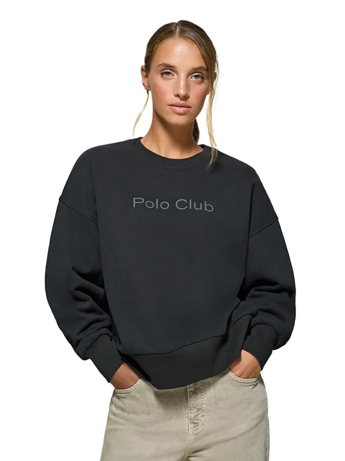 Sweatshirt in Schwarz