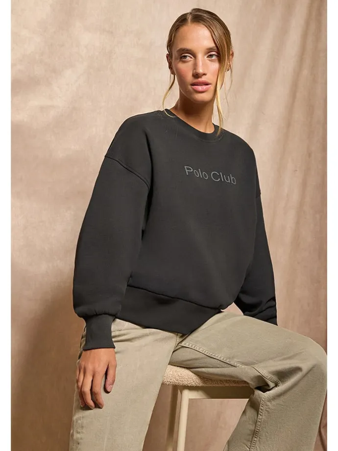 Sweatshirt in Schwarz