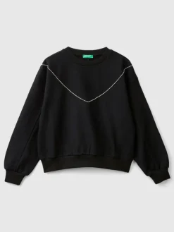 Sweatshirt in Schwarz