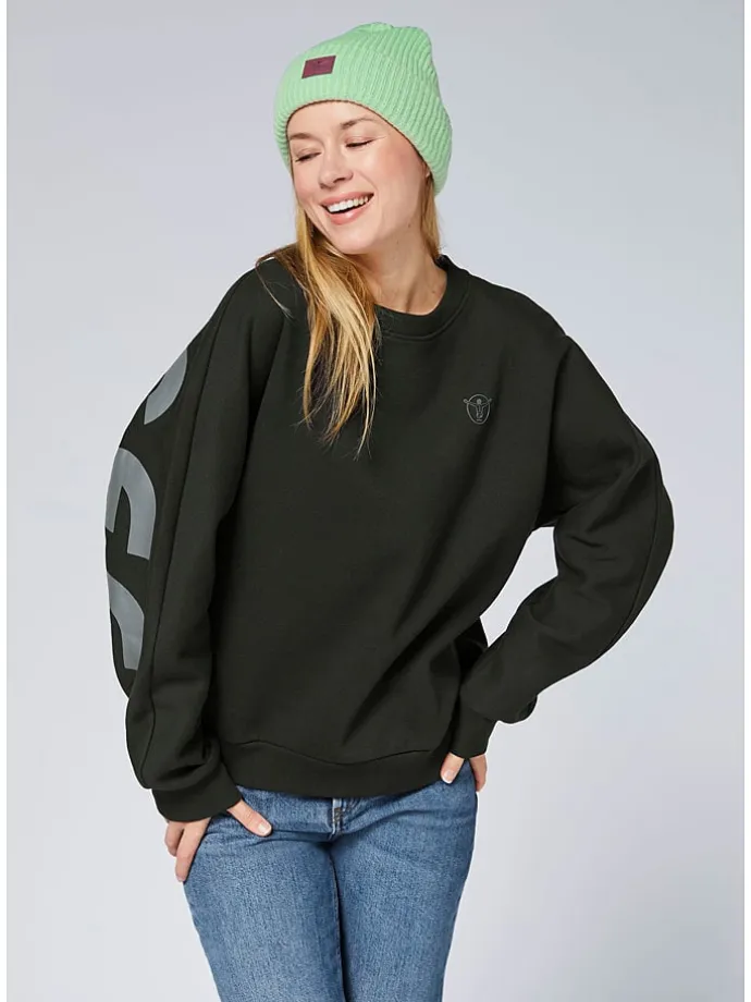 Sweatshirt in Schwarz