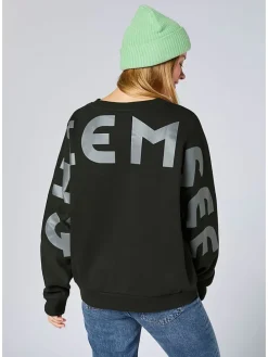 Sweatshirt in Schwarz