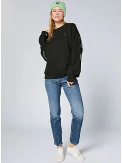 Sweatshirt in Schwarz