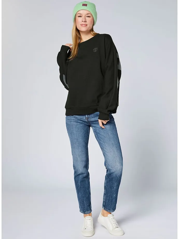 Sweatshirt in Schwarz