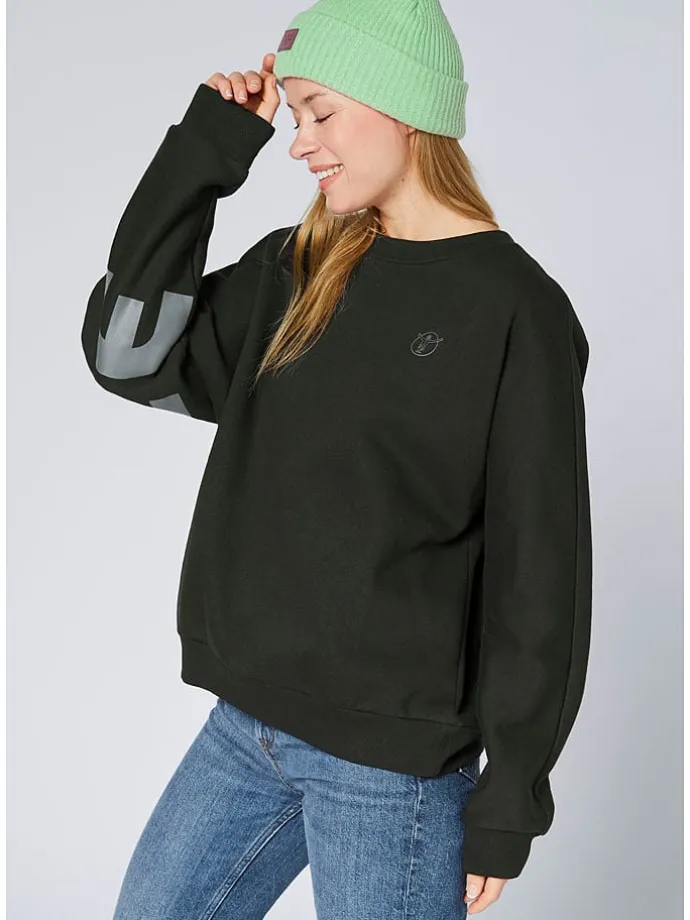 Sweatshirt in Schwarz