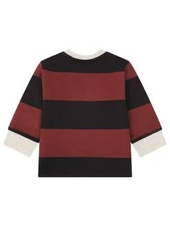 Sweatshirt in Schwarz/ Bordeaux