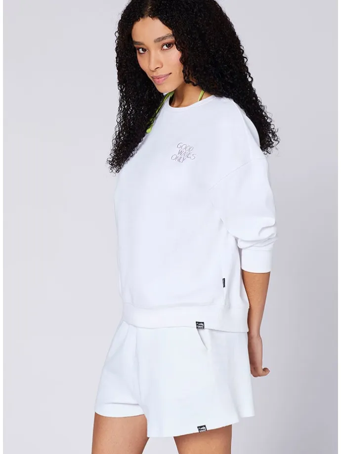 Sweatshirt in Weiß