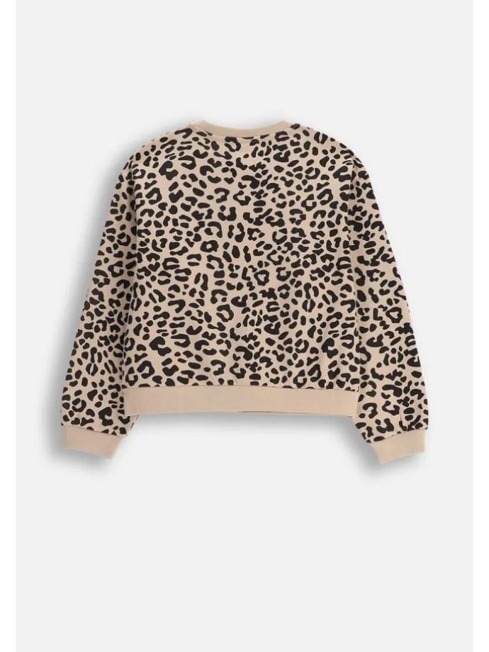 Sweatshirt ohne Reißverschluss in beige