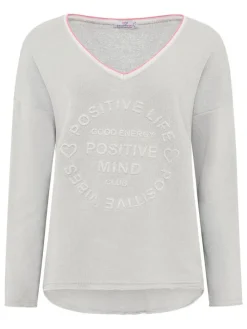 Sweatshirt "Positive Mind" in Grau