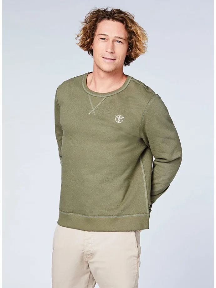 Sweatshirt "Teide" in Khaki