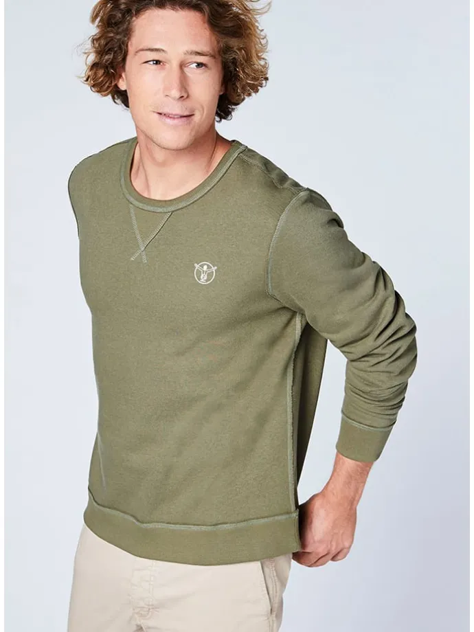 Sweatshirt "Teide" in Khaki