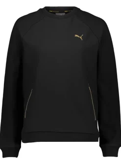 Sweatshirt "V-Gold" in Schwarz