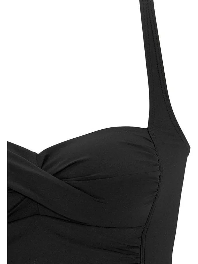 Tankini-Oberteil in Schwarz