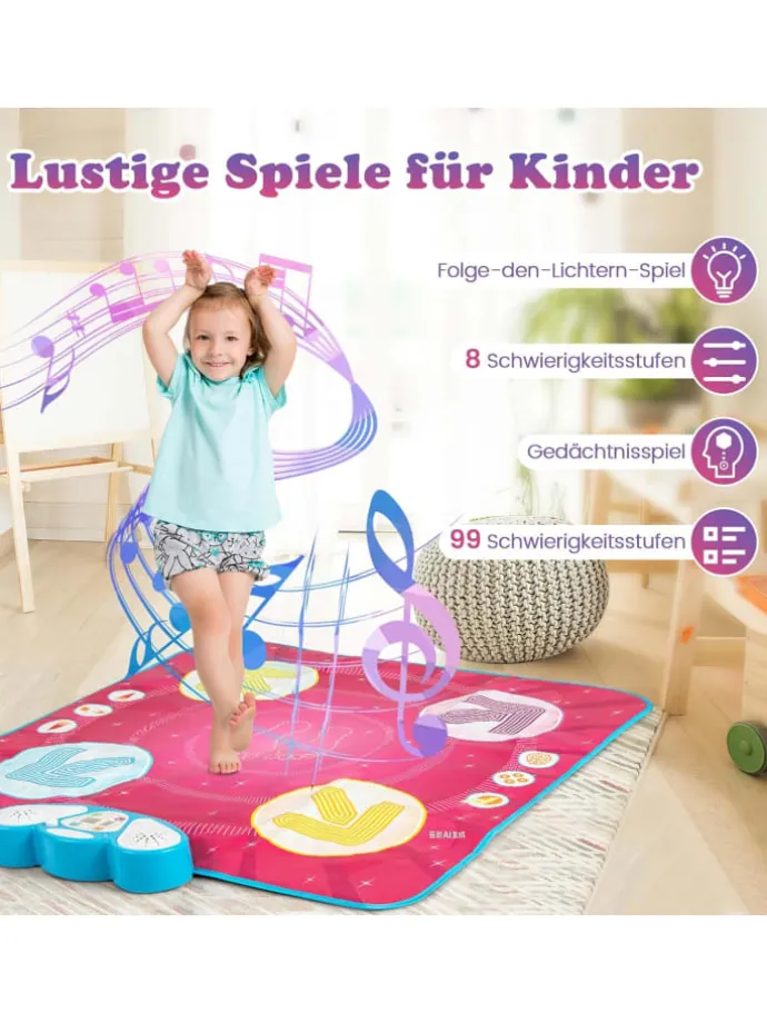 Tanzmatte Kinder in Rosa