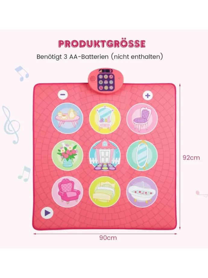 Tanzmatte Kinder in Rosa