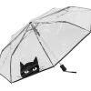 Taschenschirm "Cat" in Transparent/ Schwarz - Ø 98 cm