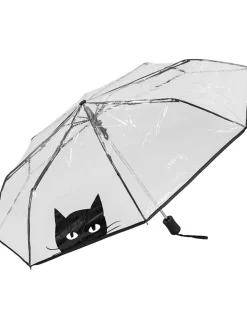 Taschenschirm "Cat" in Transparent/ Schwarz - Ø 98 cm