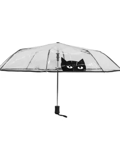 Taschenschirm "Cat" in Transparent/ Schwarz - Ø 98 cm